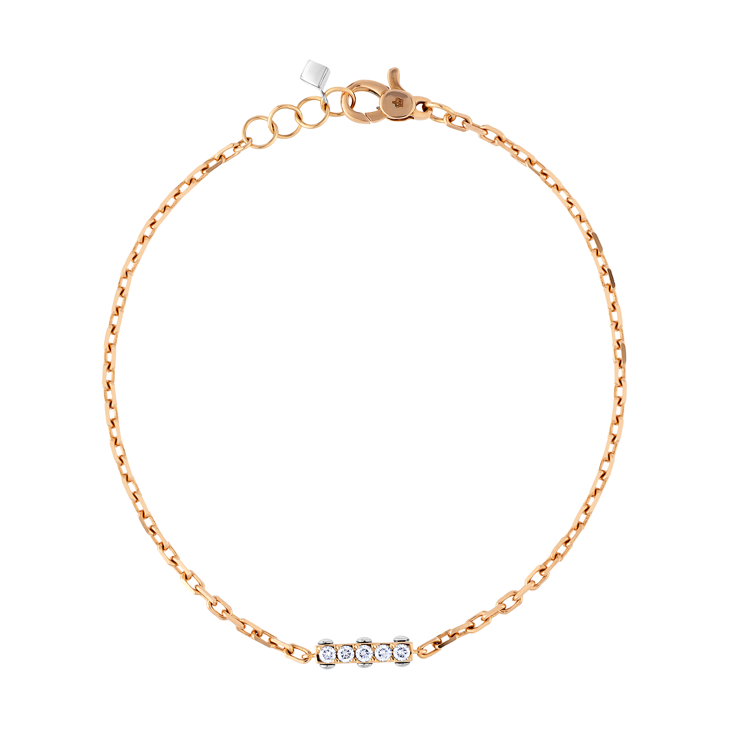 (18k Rose gold with white gold)