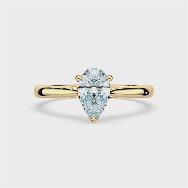 (Royal Asscher Pear - Yellow - Video)